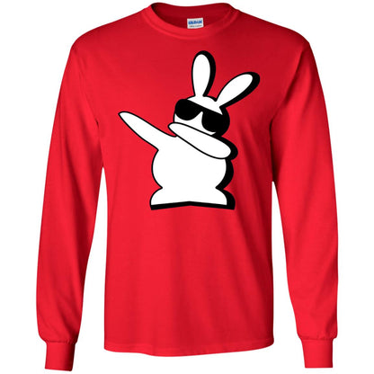 Dabbing Hip Hop Bunny Easter Dab Rabbit Dance T-shirt Red