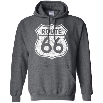 Historical Route 66 Distressed Vintage Look T-shirt Dark Heather