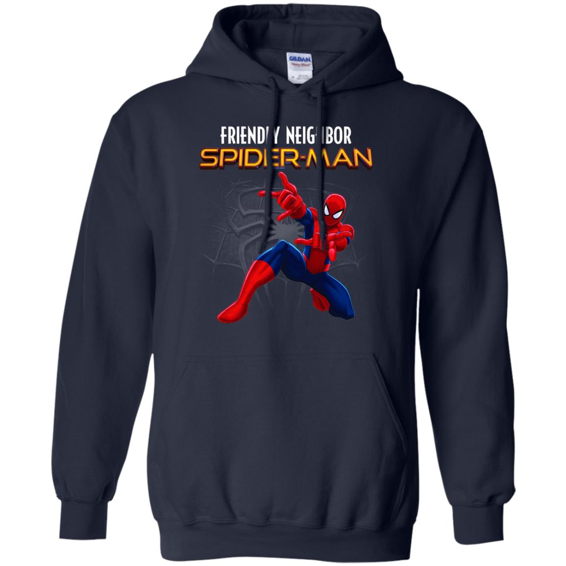 Friendly Neighbor Spider Man Movie Fan T-shirt Navy