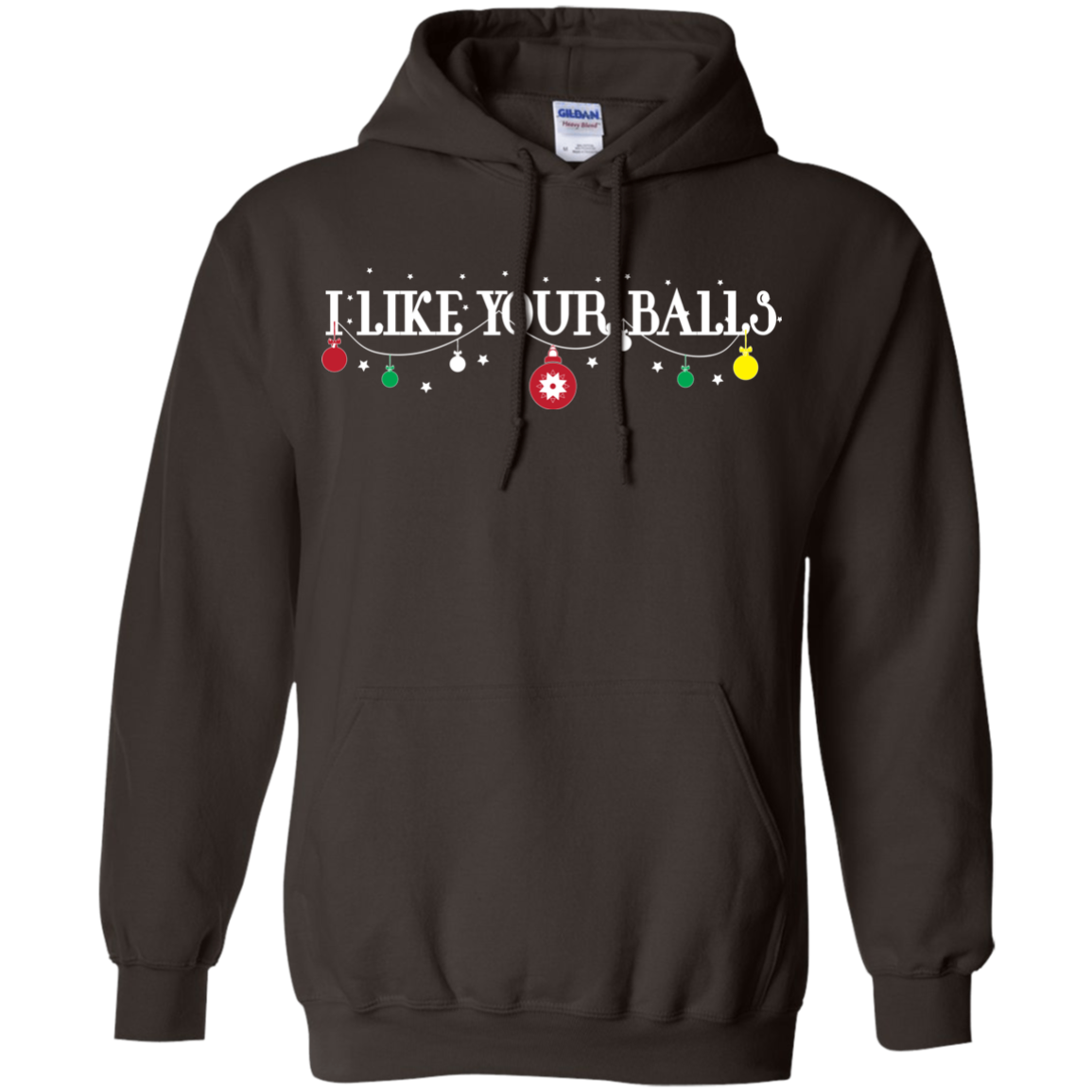 Christmas T-shirt I Like Your Balls Dark Chocolate