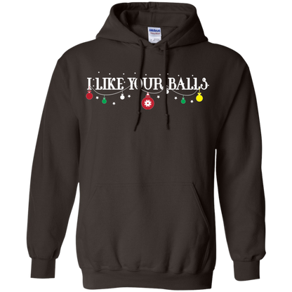 Christmas T-shirt I Like Your Balls Dark Chocolate
