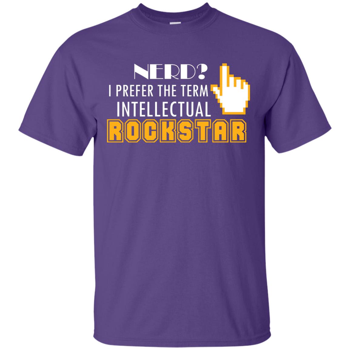 Nerd I Prefer The Term Intellectual Rockstar Coder T-shirt Purple