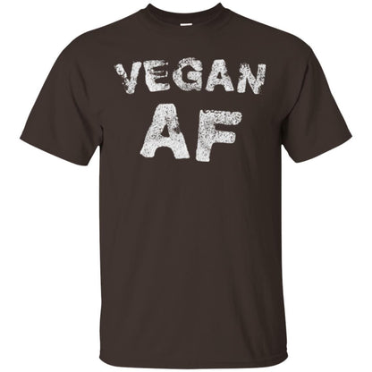 Vegetarian T-shirt Vintage Vegan Af T-shirt Dark Chocolate