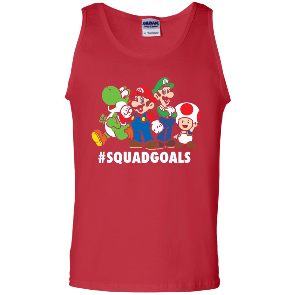 Nintendo Super Mario Luigi #squadgoals Gamer T-shirt Red