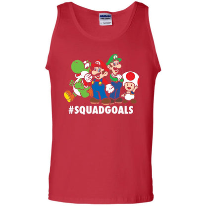 Nintendo Super Mario Luigi #squadgoals Gamer T-shirt Red