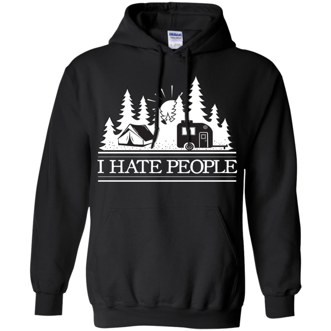 I Hate People Camping Lover Shirt Black