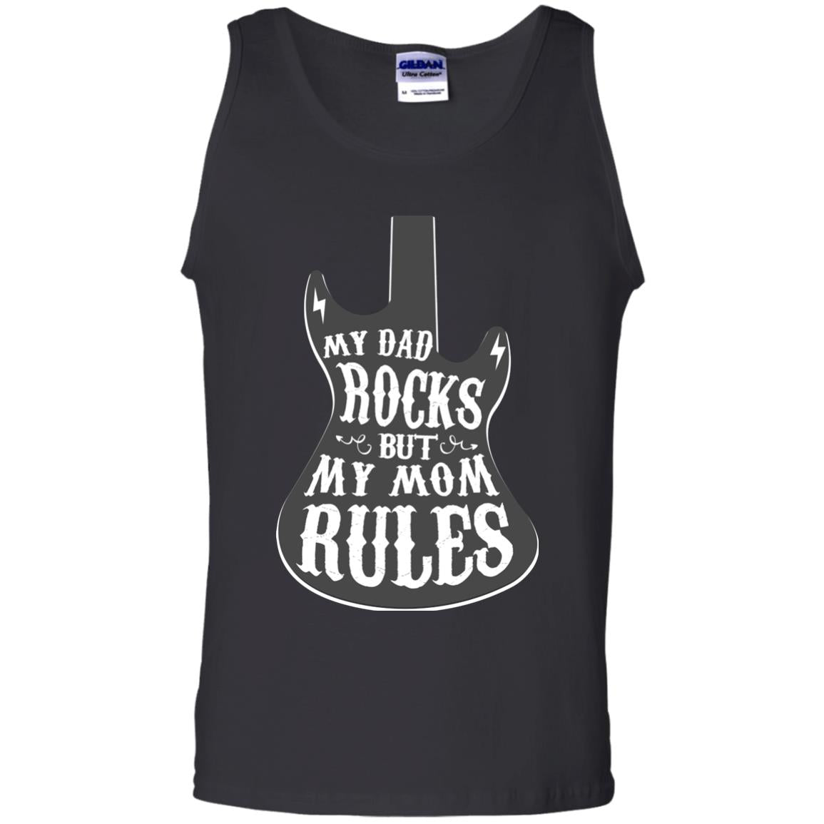 My Dad Rocks But My Mom Rules Shirt For Daughter Or Son Black
