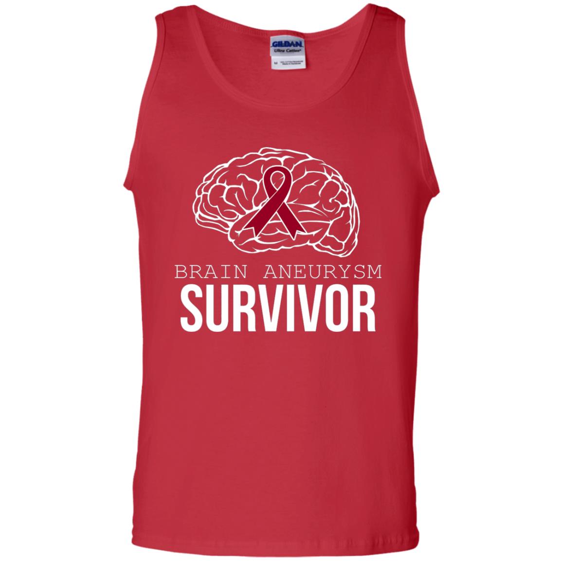Brain Aneurysm Survivor T-shirt Red