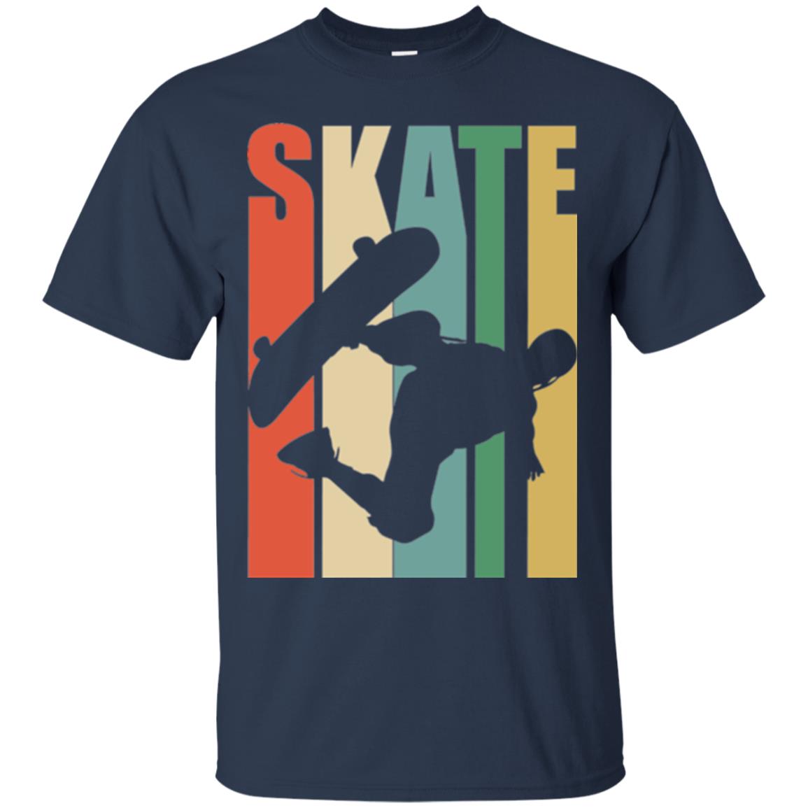 Skateboarder T-shirt Retro Vintage Navy