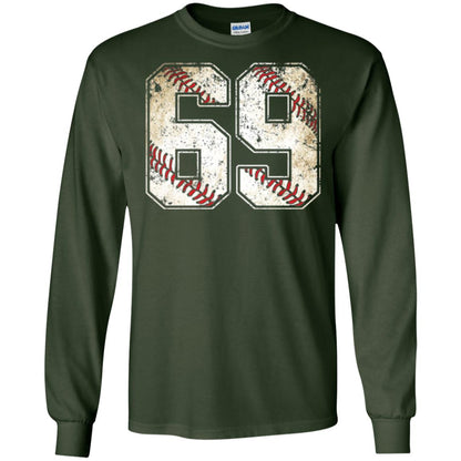 Baseball Player T-shirt Jersey Number 69 Retro Vintage