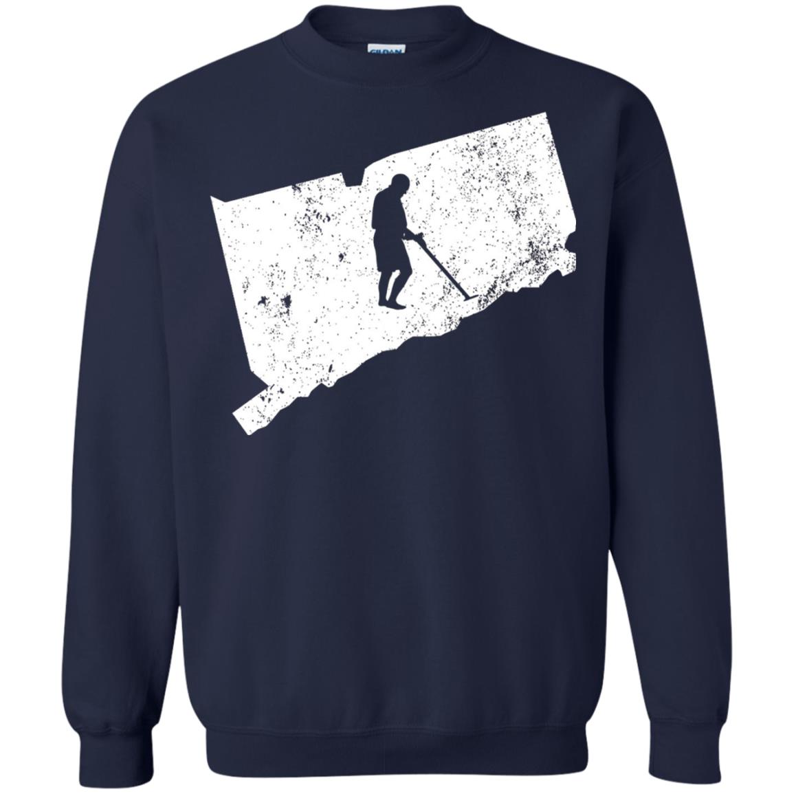Connecticut Metal Detector Shirt Geocaching Swag Navy