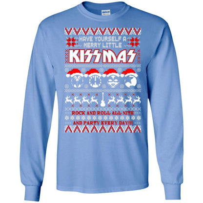 Christmas T-shirt Have Yourself A Merry Little Kissmas Carolina Blue