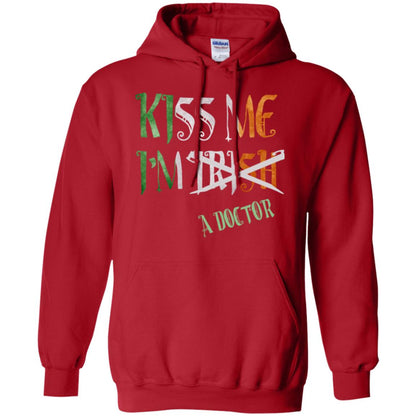 Saint Patrick's Day T-shirt Kiss Me I'm Irish A Doctor Red