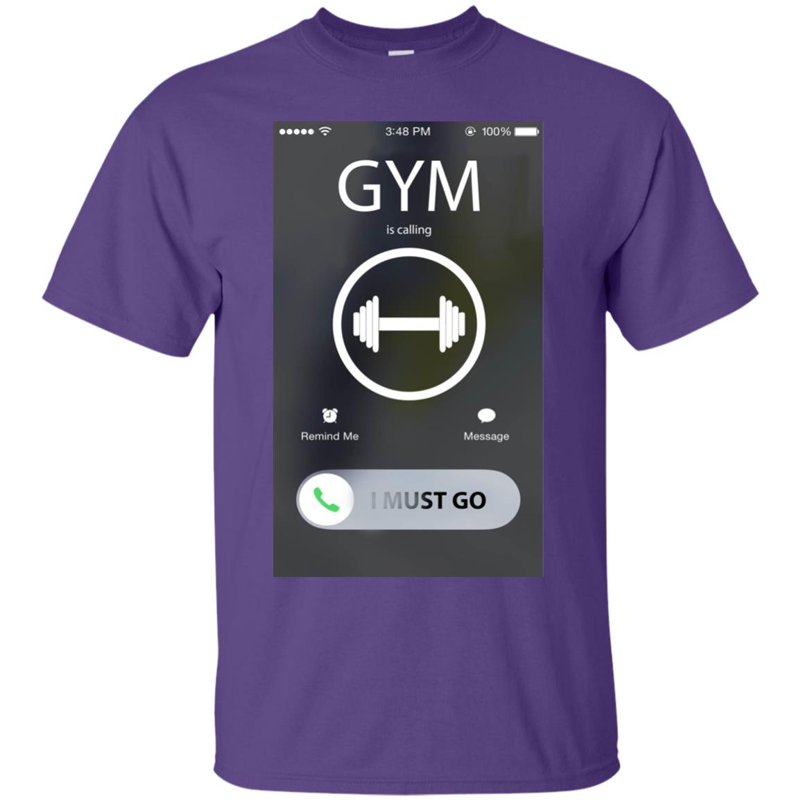 Gym Is Calling I Must Go Workout T-shirt For Gymer Purple