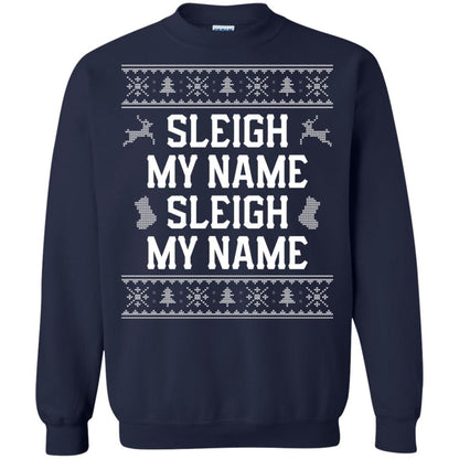 Christmas T-shirt Sleigh My Name Navy