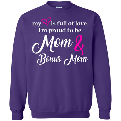 Mommy T-shirt My Heart Is Full Of Love Purple