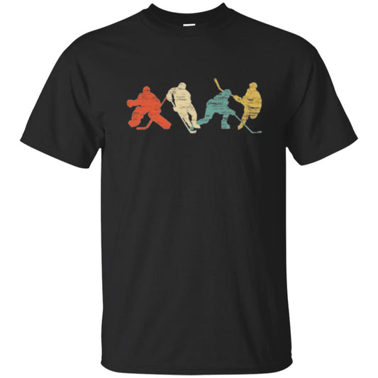 Classic Vintage Style Ice Hockey T-shirt Black