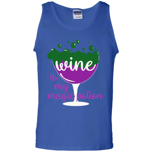 Wine Is My Magic Potion Funny Halloween Wine Lovers ShirtG220 Gildan 100% Cotton Tank Top