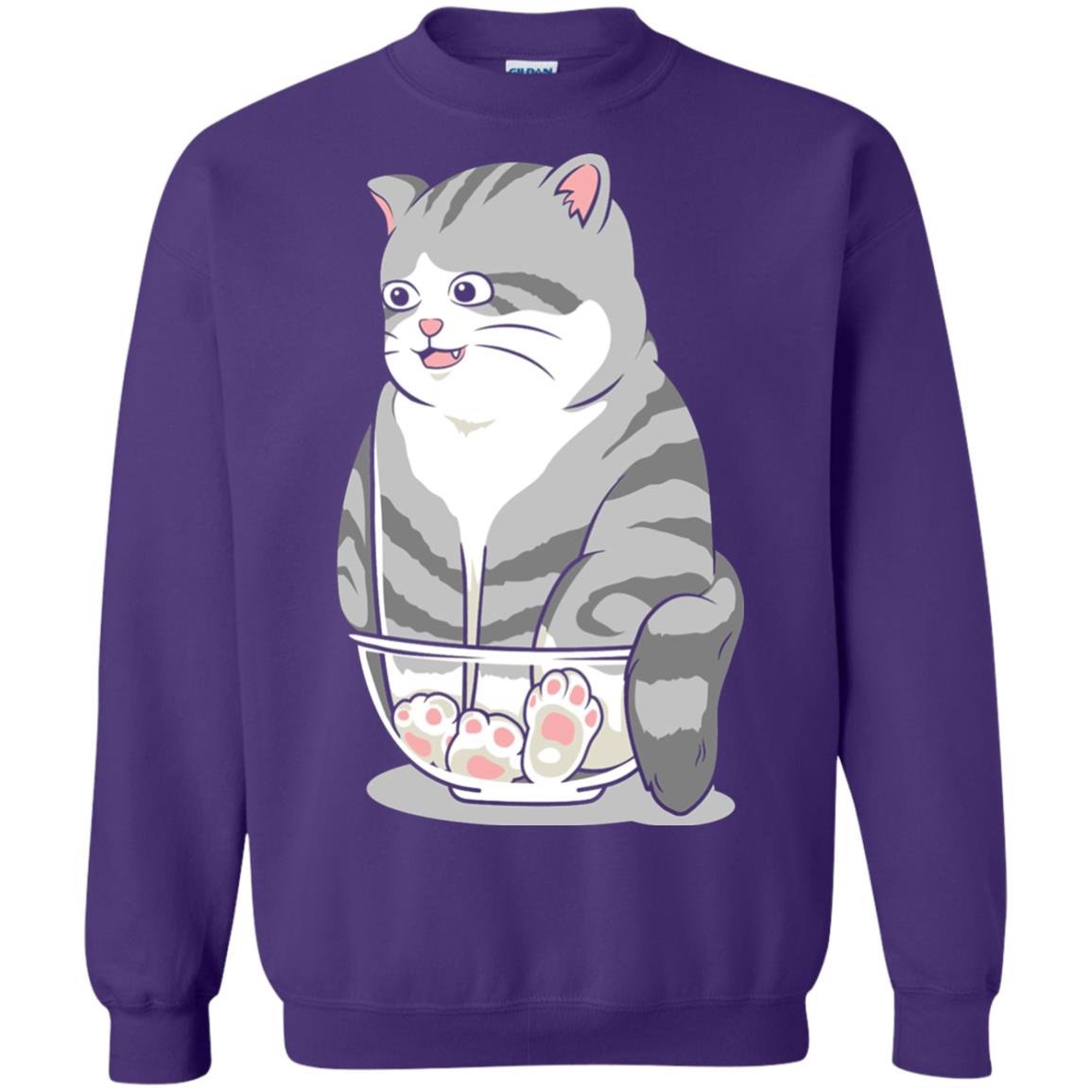 Cat Smile Cat Lover T-shirt Purple