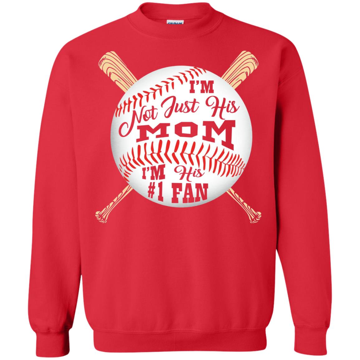 Baseball Mom Shirt Im Not Just His Mom Fan Red