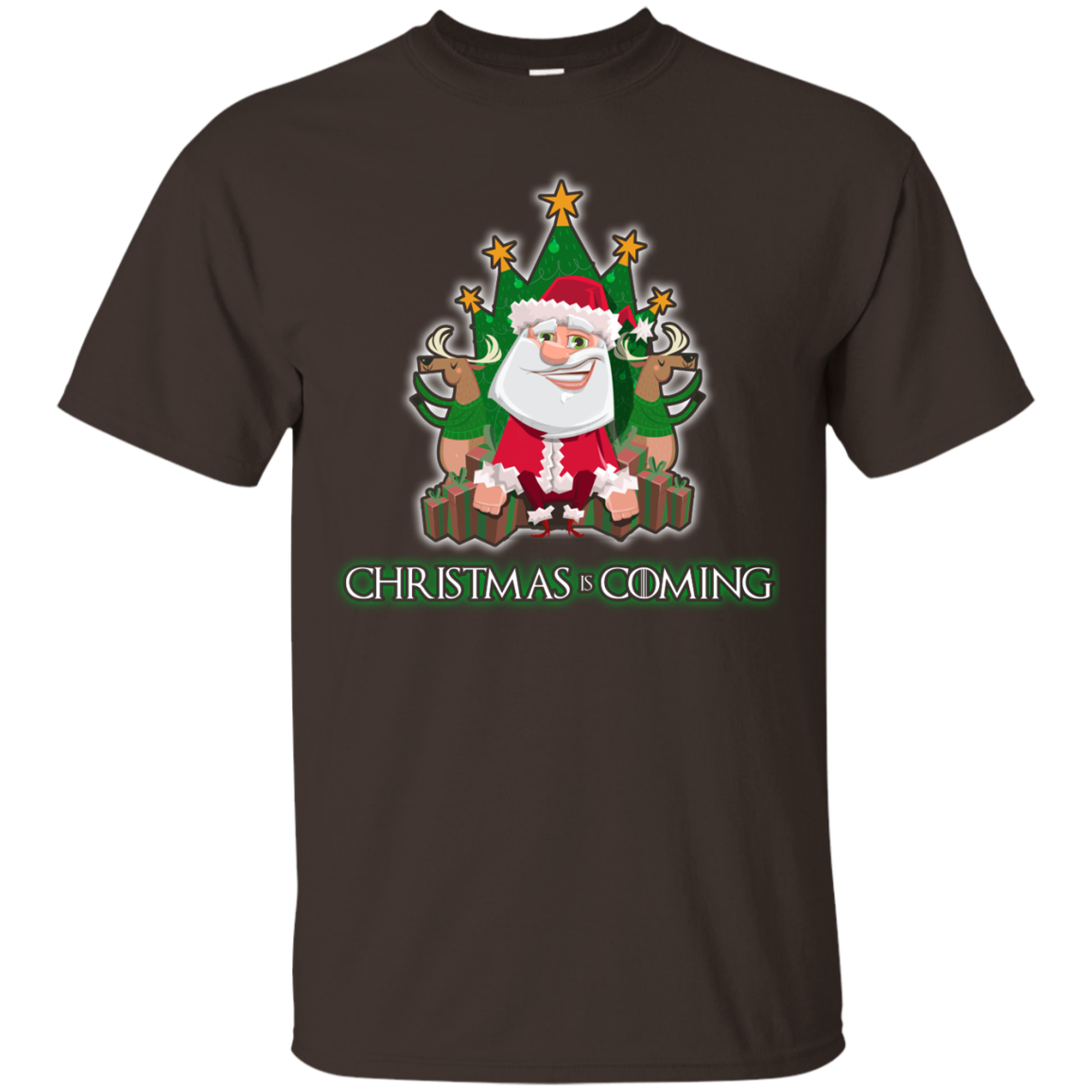 Christmas Is Coming T-shirt Dark Chocolate
