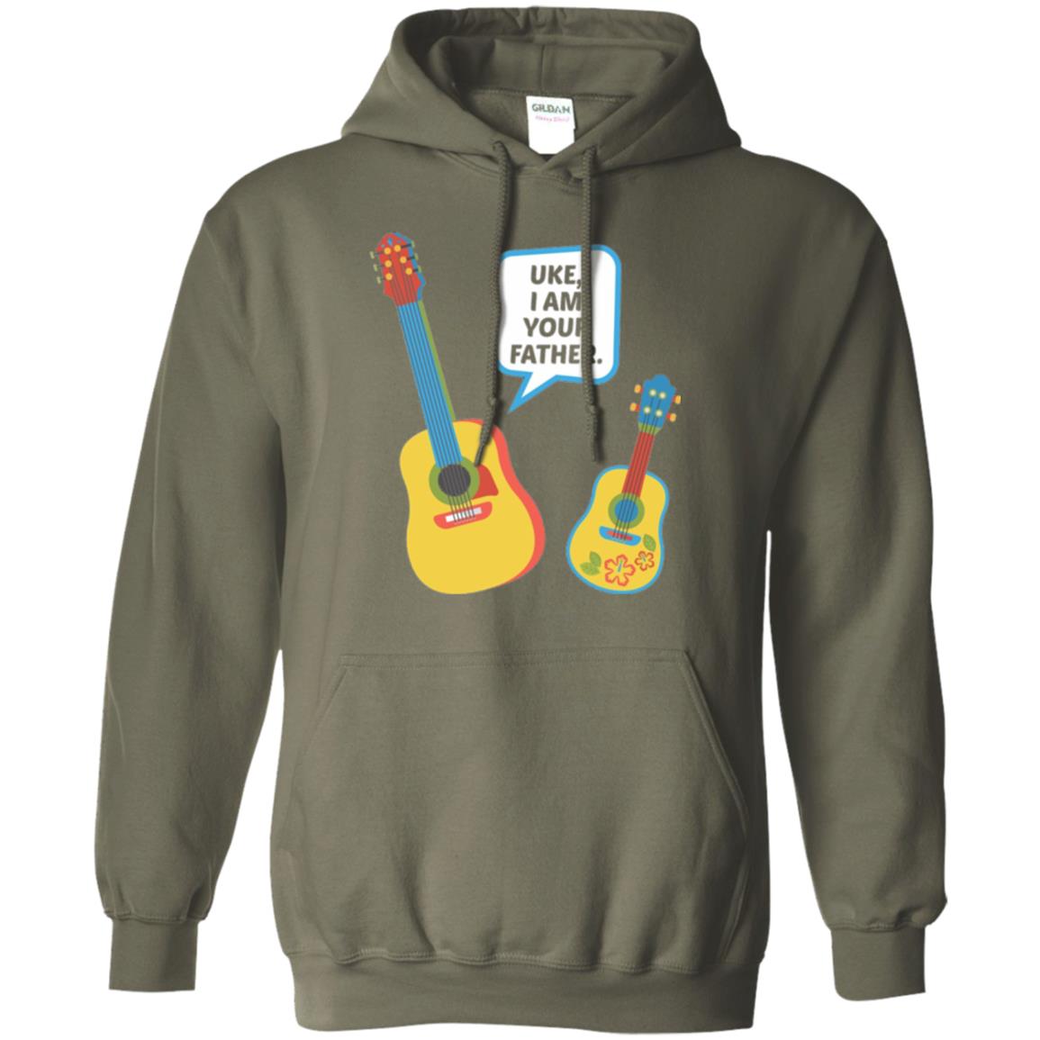 Ukulele Lovers T-shirt Uke I Am Your Father Military Green
