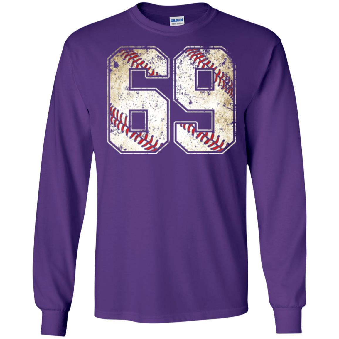 Baseball Player T-shirt Jersey Number 69 Retro Vintage