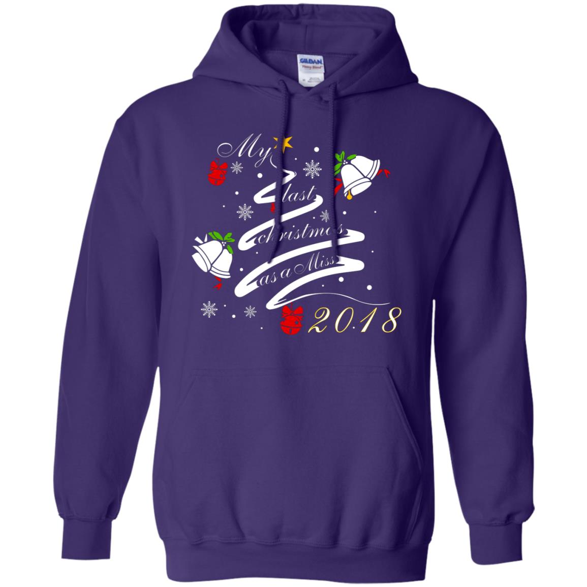 My Last Christmas As A Miss 2018 X-mas Shirt For Married Womens Purple