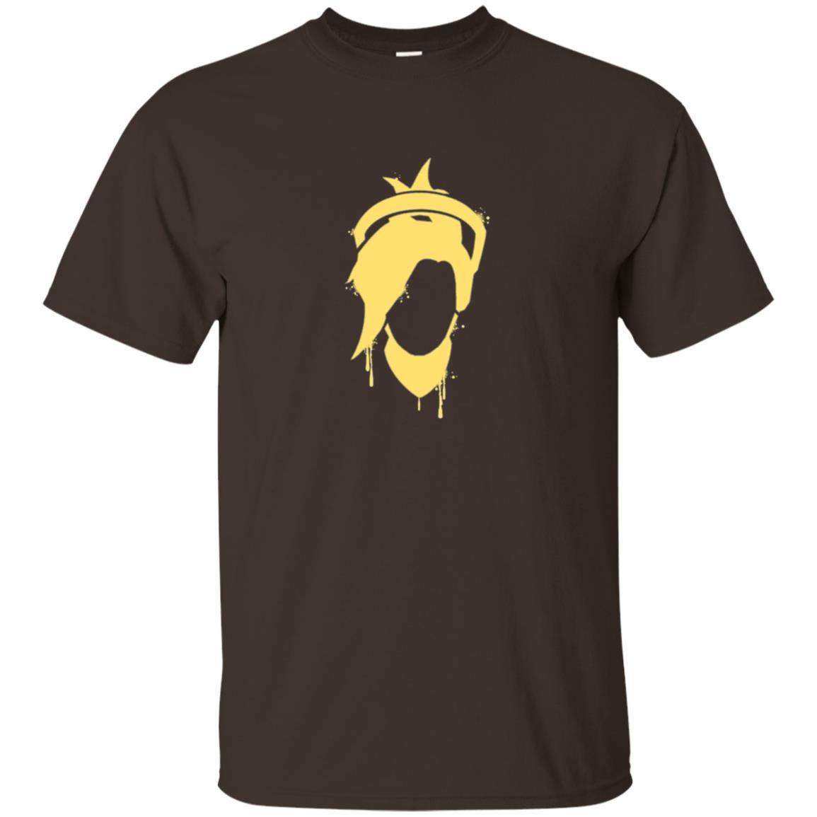 Overwatch Mercy Icon Spray T-Shirt Dark Chocolate