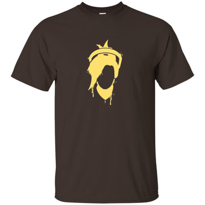 Overwatch Mercy Icon Spray T-Shirt Dark Chocolate