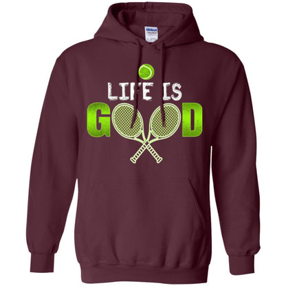 Tennis Lovers T-shirt Life Is Good Maroon