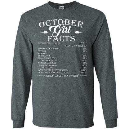 October Girl Facts Facts T-shirt Dark Heather