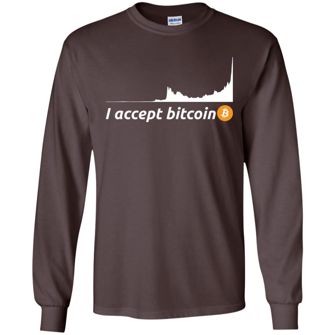 Cryptocurrency T-shirt I Accept Bitcoin Dark Chocolate