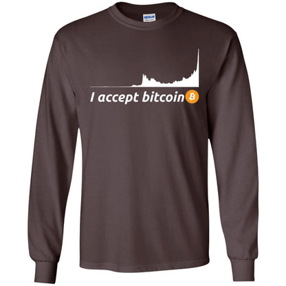 Cryptocurrency T-shirt I Accept Bitcoin Dark Chocolate
