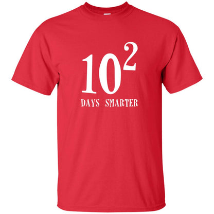 Funny Math 100th Day T-shirt 10 Squared Is 100 Days Smarter