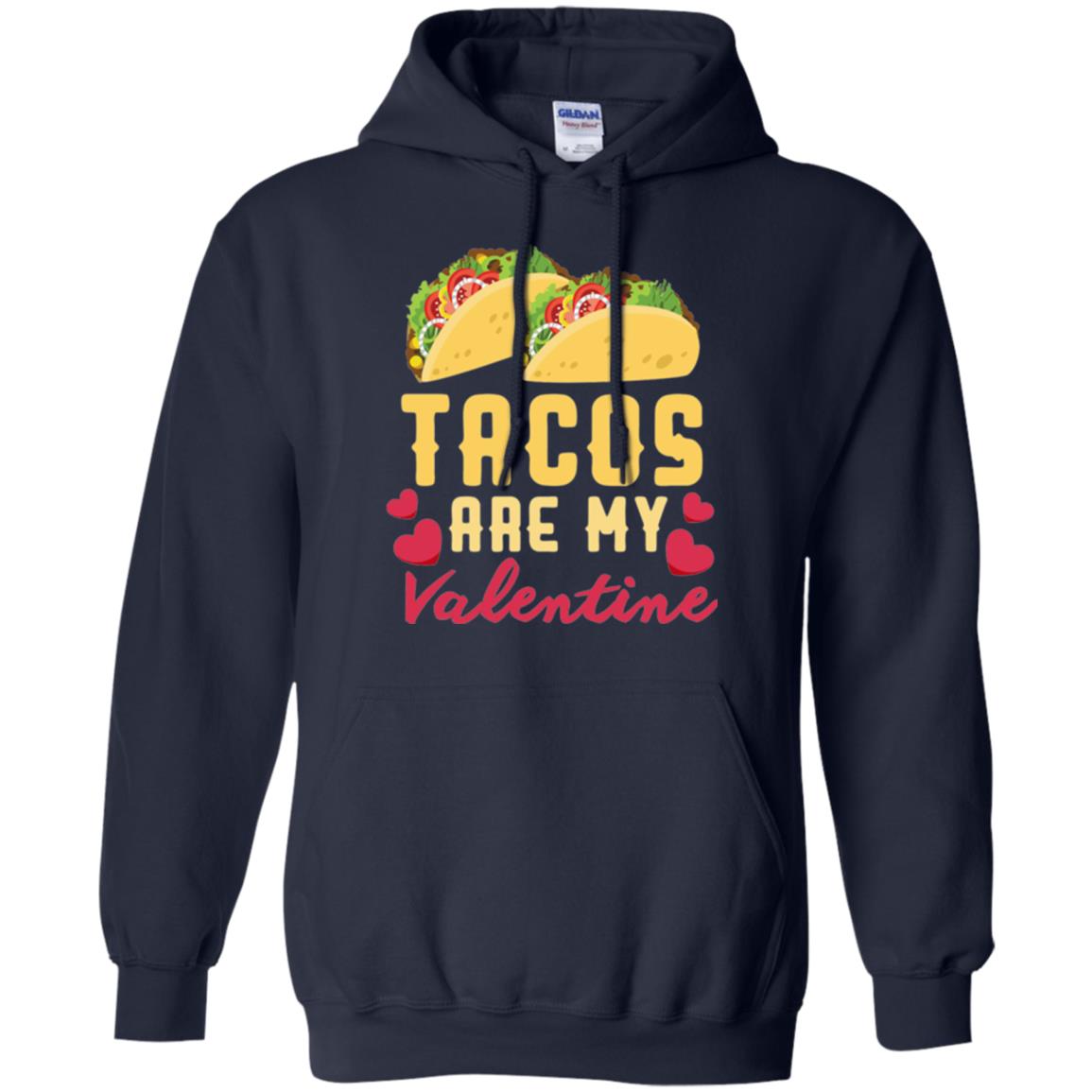 Funny Valentines Day Shirt Tacos Lovers Love Heart Gift Shirt Navy