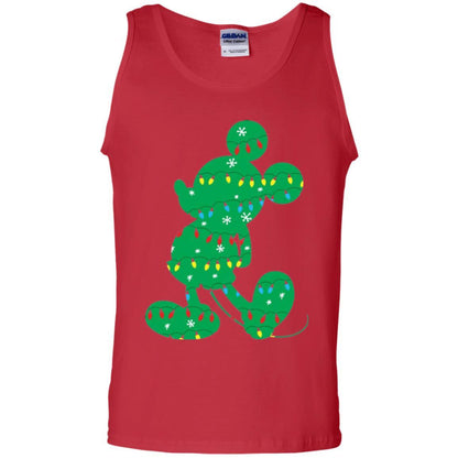 Christmas T-shirt Disney Mickey Mouse Fairy Lights Red