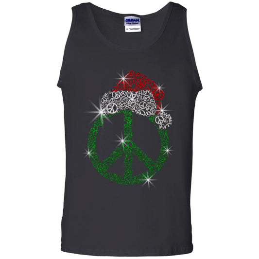 Peace Sign With Santa Ha Christmas Idea Gift Shirt Black
