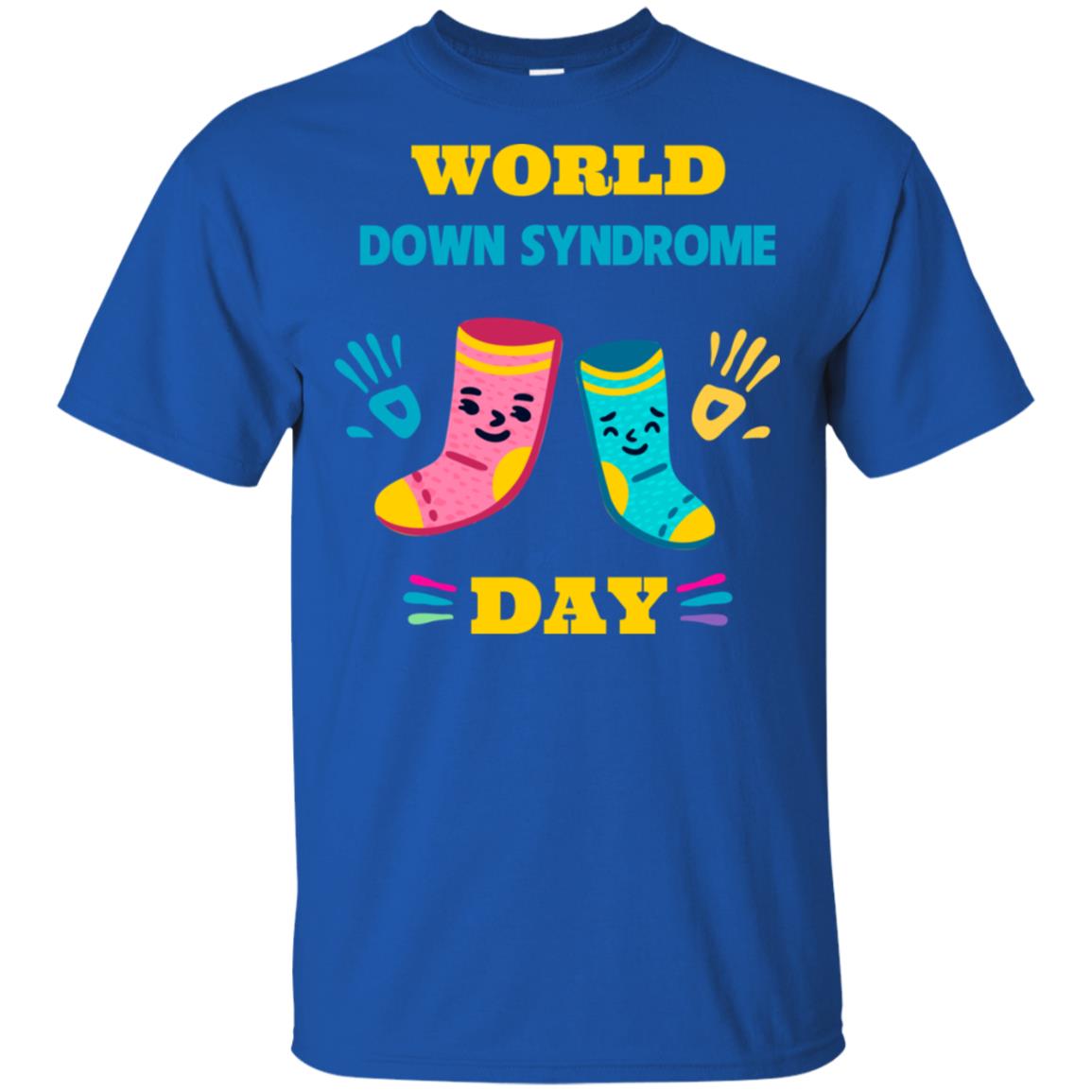 World Down Syndrome Day Hands And Stocks Shirt Royal