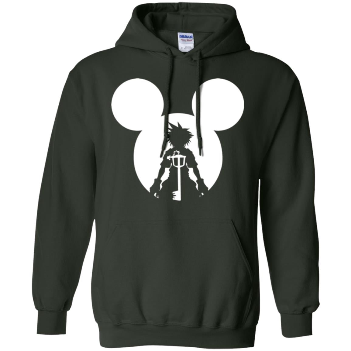 Mickey Lovers T-shirt Disney Kingdom Hearts Forest Green
