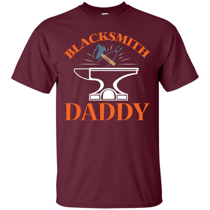 Blacksmith Daddy Happy Father's Day Shirt Maroon