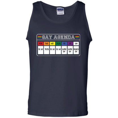Gay Agenda Funny Lgbt T-shirt Navy