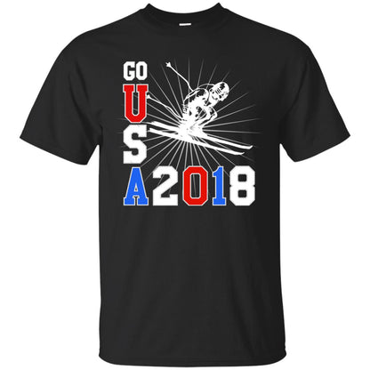 Alpine Skiing T-shirt Go Usa 2108 Cool Black