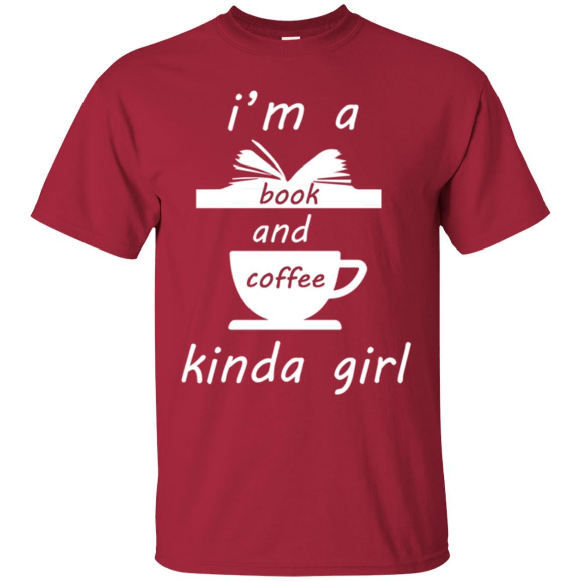 Book Lover T-shirt I'm A Book And Coffee Kinda Girl T-shirt Cardinal