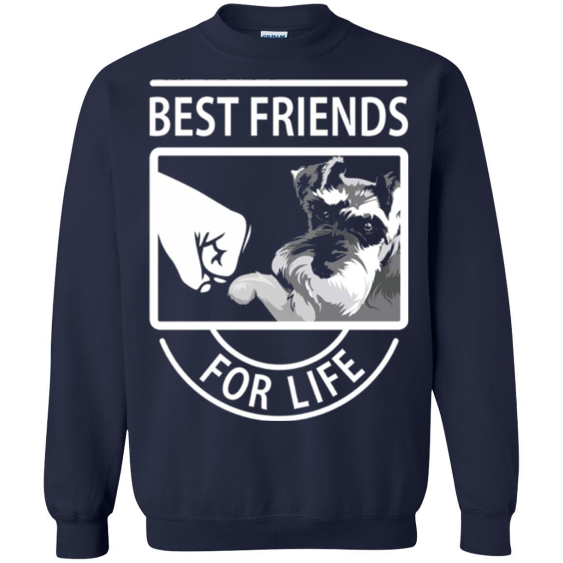 Schnauzer Lover T-shirt Best Friends For Life Navy