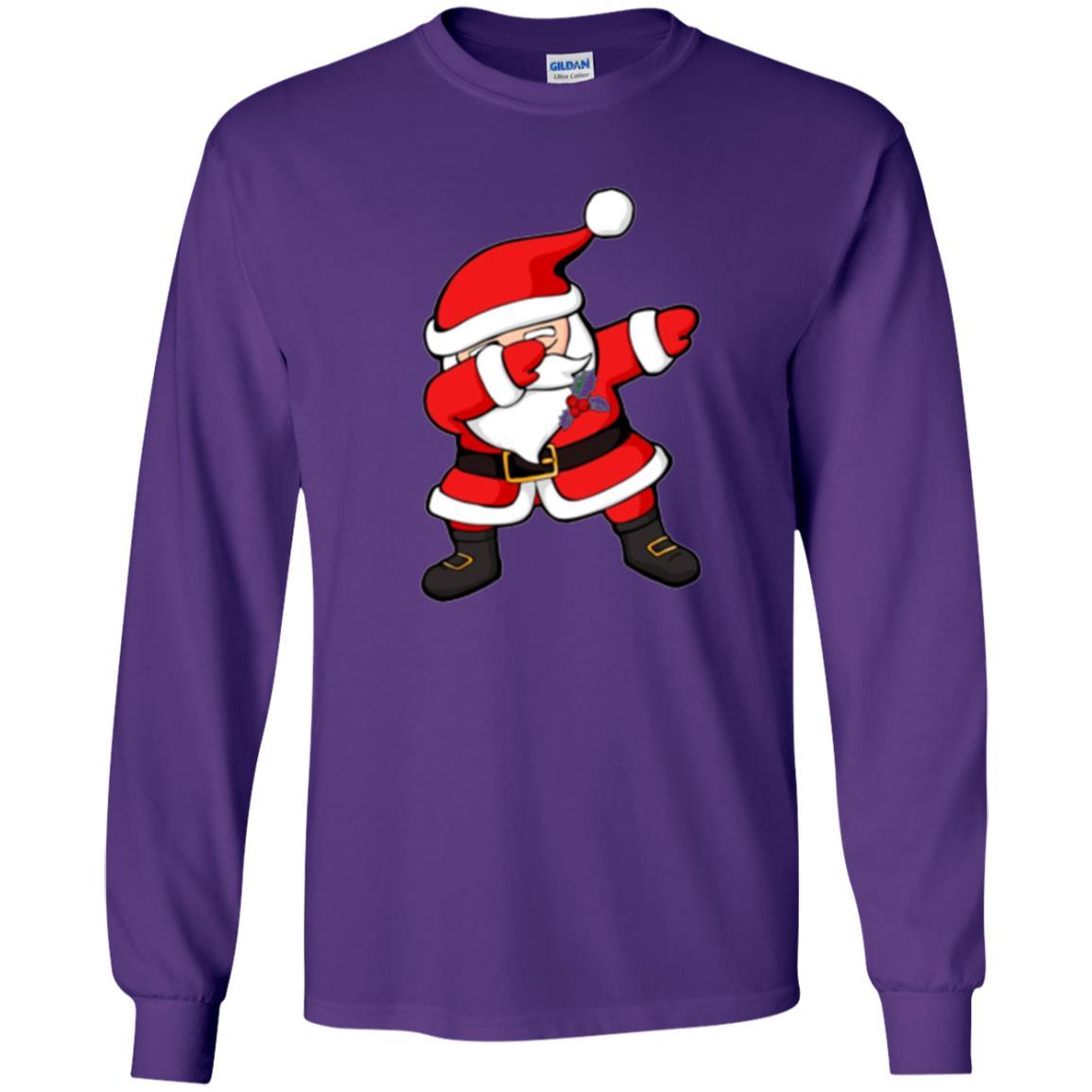 Christmas T-shirt Dabbing Santa Claus Christmas Dab Novelty Purple