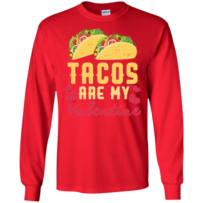 Funny Valentines Day Shirt Tacos Lovers Love Heart Gift Shirt Red