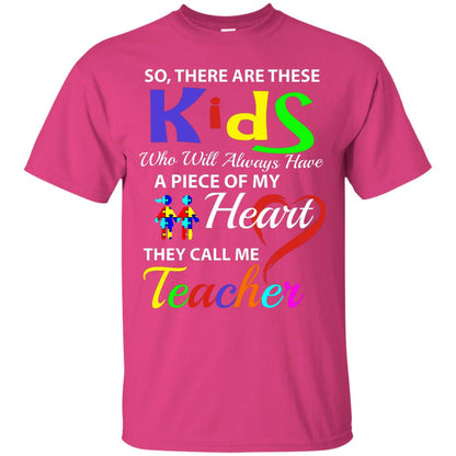 So There Are These Kids Autism Awareness Gift Shirt For Teacher Heliconia