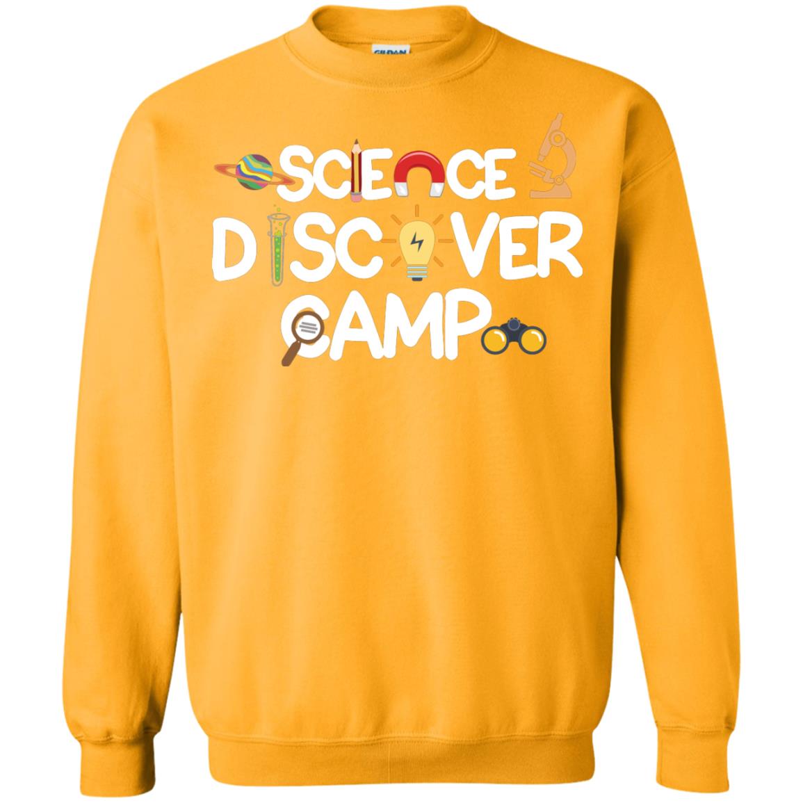Science Discover Camp Summer Trip Shirt Gold