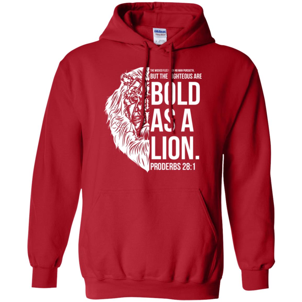 Christian T-shirt Bold As A Lion T-shirt Red